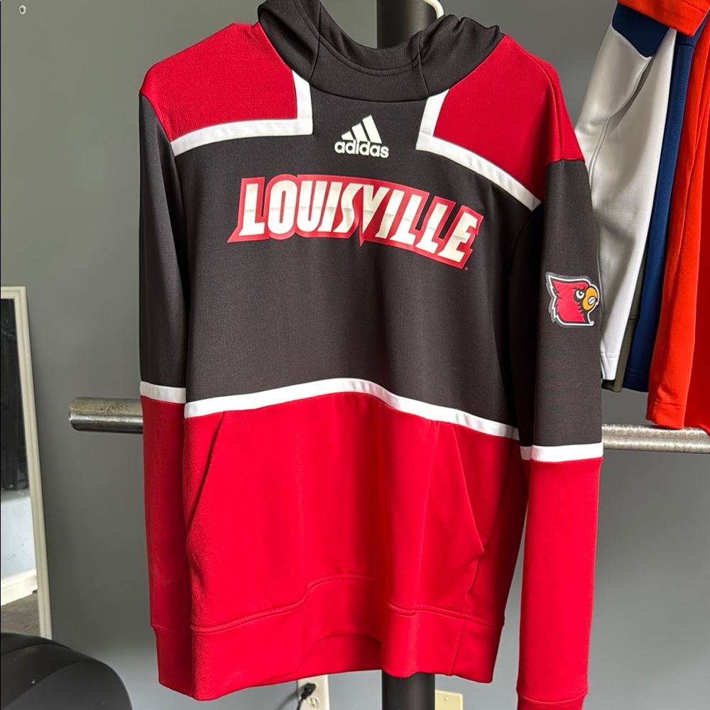 Louisville Adidas Red and Black Sweatshirt